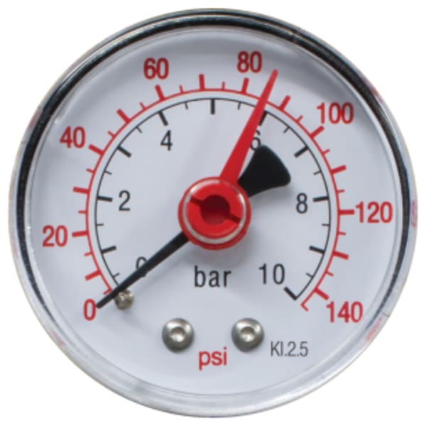 1/4" MIP Back Connection Dual Scale Dry Pressure Gauge 2" Dial