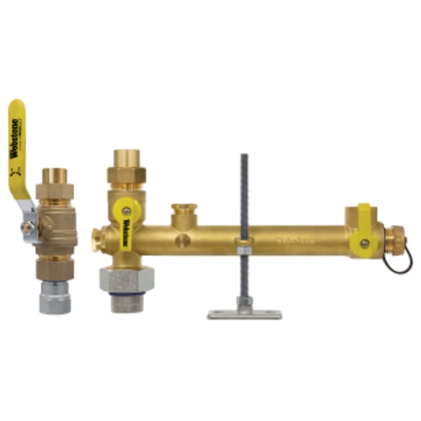 3/4" FIP Union x Sweat Dielectric Water Heater Supply Valve Kit with Expansion Tank Service and G-Series Ball Valves