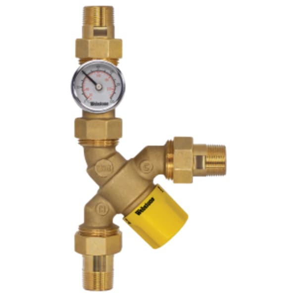 3/4" MIP Y-Pattern Mixing Valve with Temp Gauge
