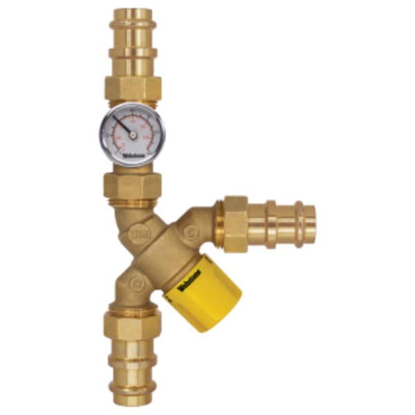 1" Press Y-Pattern Mixing Valve with Temp Gauge
