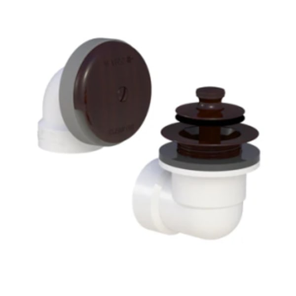 1-1/2" ABS Push Pull Bath Waste and Overflow Half Kit Rubbed Bronze