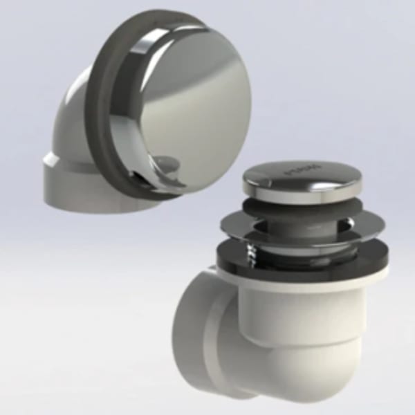 1-1/2" ABS Foot Actuated Bath Waste and Overflow Test Half Kit Chrome