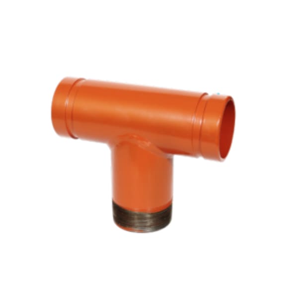 8" Tee (Adapter) - Galvanized - GR x GR x MIP