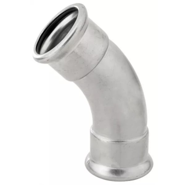 1-1/2" 45° Elbow - 316 Stainless Steel - Press