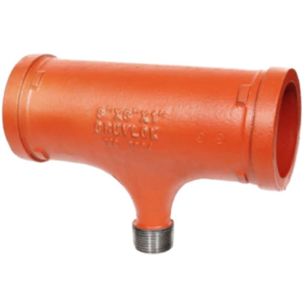 8" x 6" Tee (Reducing Adapter) - Galvanized - GR x GR x MIP