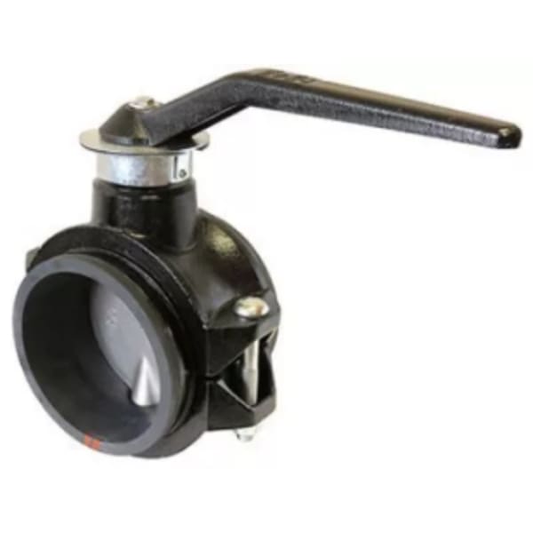 4" Butterfly Valve - GR x GR (Buna-N (Orange))