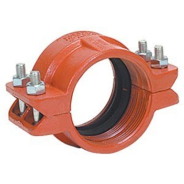 8" Coupling (HDPE) - Painted - GR x HDPE (Buna-N (Orange))
