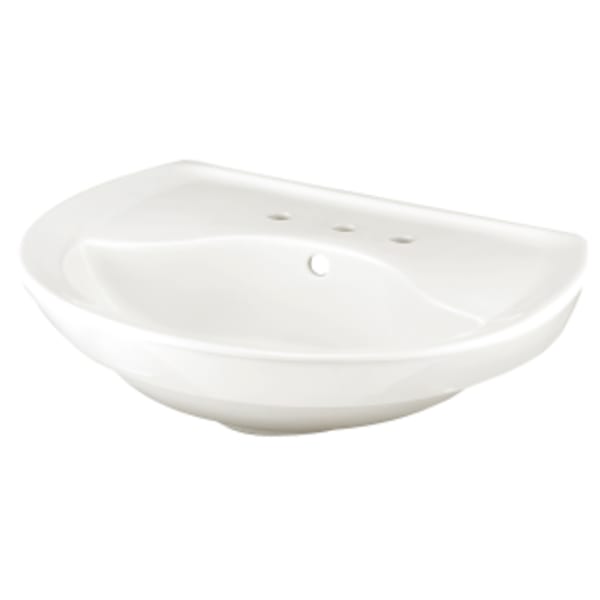 Ravenna® 8-Inch Widespread Pedestal Sink Top White