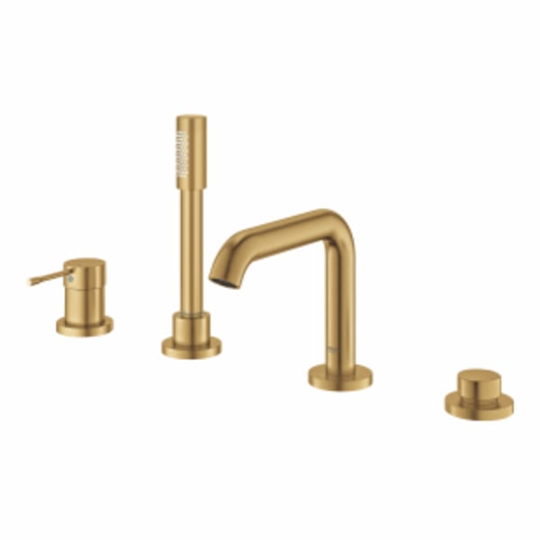 4-Hole Single-Handle Deck Mount Roman Tub Faucet with 1.75 GPM Hand Shower