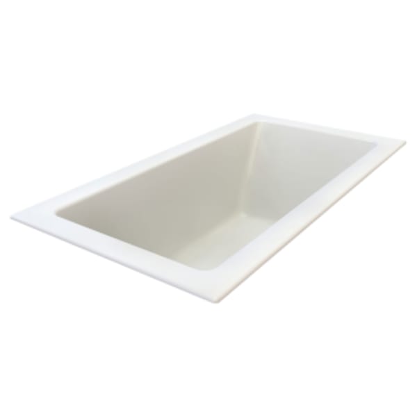 Studio® 66" x 36" Drop-In Bathtub With Zero Edge White