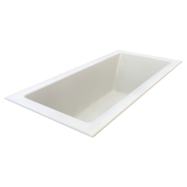 Studio® 72" x 36" Drop-In Soaking Bathtub with Zero Edge White