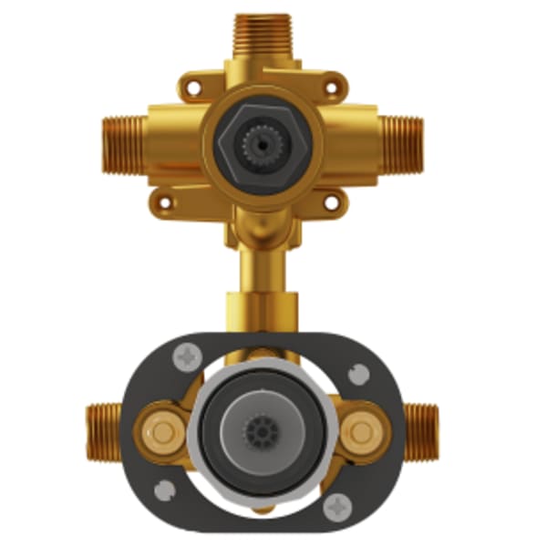 Flash® 3-Way Integrated Shower Diverter Rough-In Valve with Pressure Balance Valve Cartridge