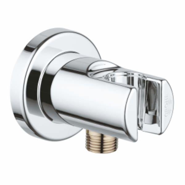 Wall Union With Hand Shower Holder in GROHE CHROME