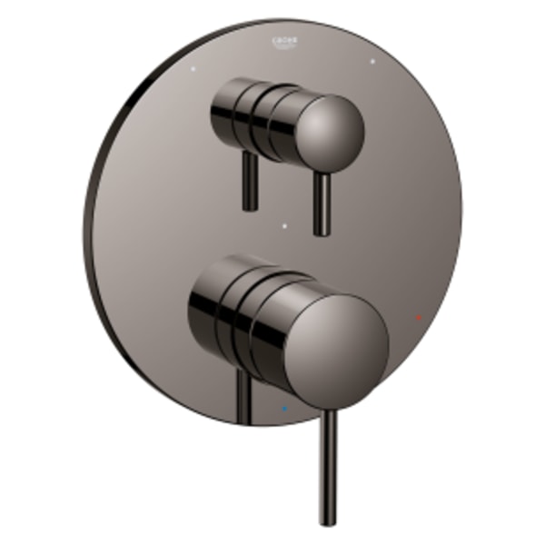 TIMELESS PRESSURE BALANCE VALVE TRIM WITH 3-WAY DIVERTER WITH CARTRIDGE in GROHE HARD GRAPHITE