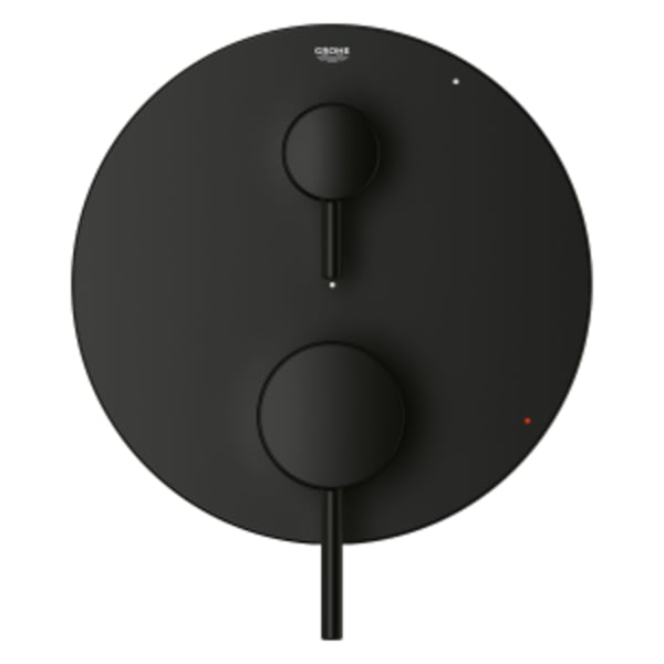 TIMELESS PRESSURE BALANCE VALVE TRIM WITH 2-WAY DIVERTER WITH CARTRIDGE in MATTE BLACK