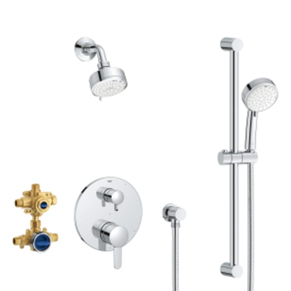 COSMOPOLITAN PRESSURE BALANCE SHOWER SET in GROHE CHROME