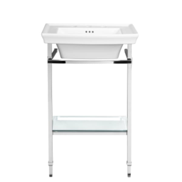 Wyatt® 24" Console Bathroom Sink, 3 Hole with Console Leg in CANVAS WHITE