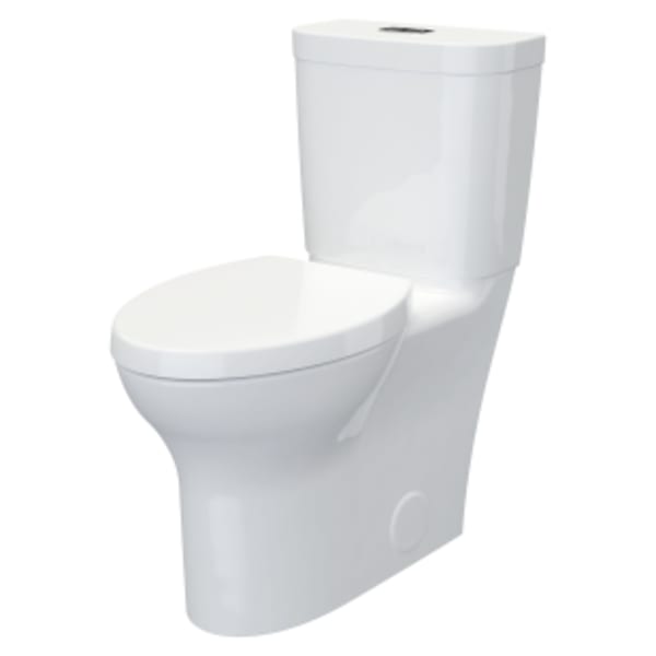Equility Two-Piece Dual Flush Chair Height Elongated Toilet with Seat in CANVAS WHITE