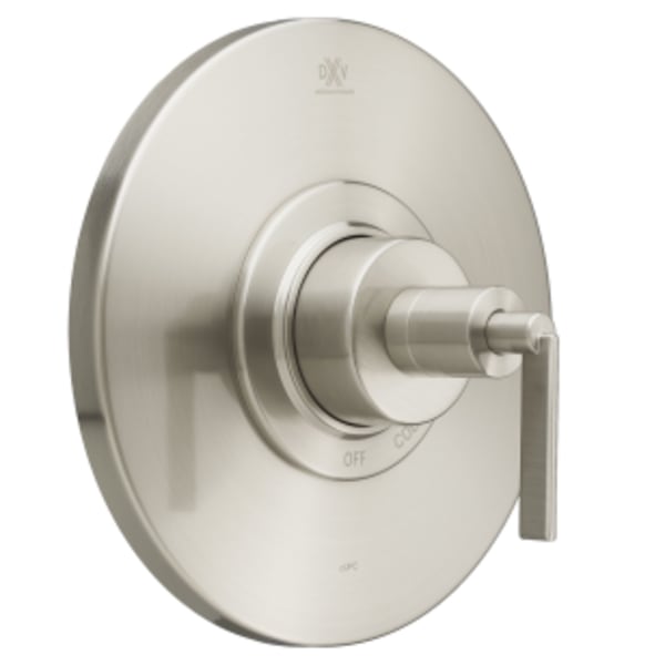 Percy Single Handle Pressure Balance Valve Trim Only with Cross Handle in BRUSHED NICKEL