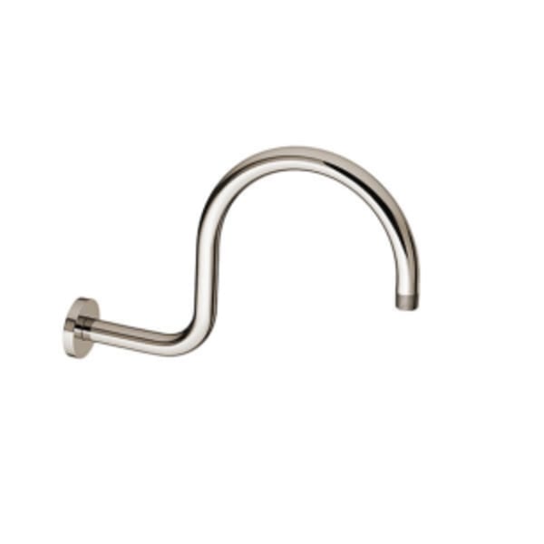 Shepherd's Hook 12" Shower Arm in PLATINUM NICKEL