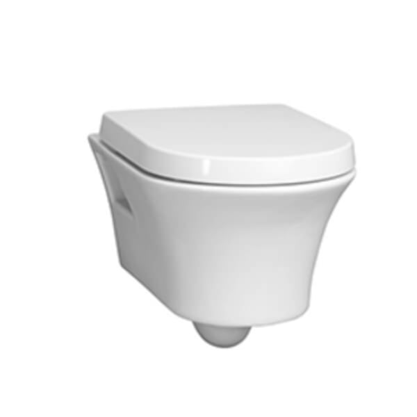 Cossu Wall-Hung Elongated Toilet Bowl with Seat in CANVAS WHITE