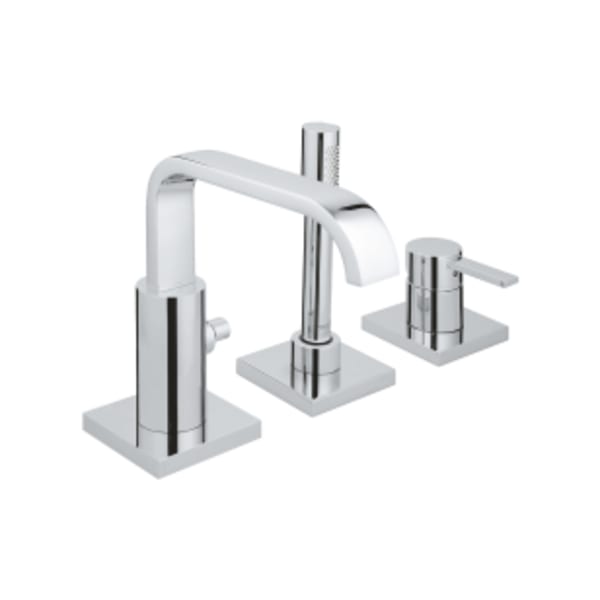 3-Hole Single-Handle Deck Mount Roman Tub Faucet with Hand Shower in GROHE CHROME