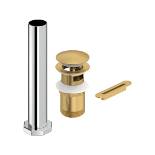 Studio® S Freestanding Bathtub Drain Kit Brushed Cool Sunrise