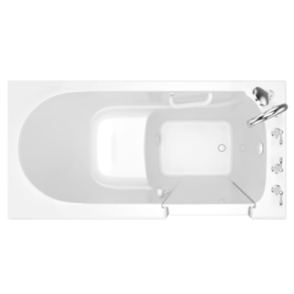 Gelcoat Value Series 60" x 30" Walk-in Tub With Soaker System - Right-Hand Drain With Faucet White