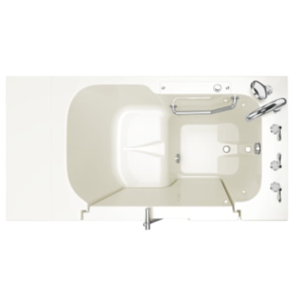 Gelcoat Value Series 52" x 32" Walk-in Tub With Soaker System - Right-Hand Drain With Faucet Linen