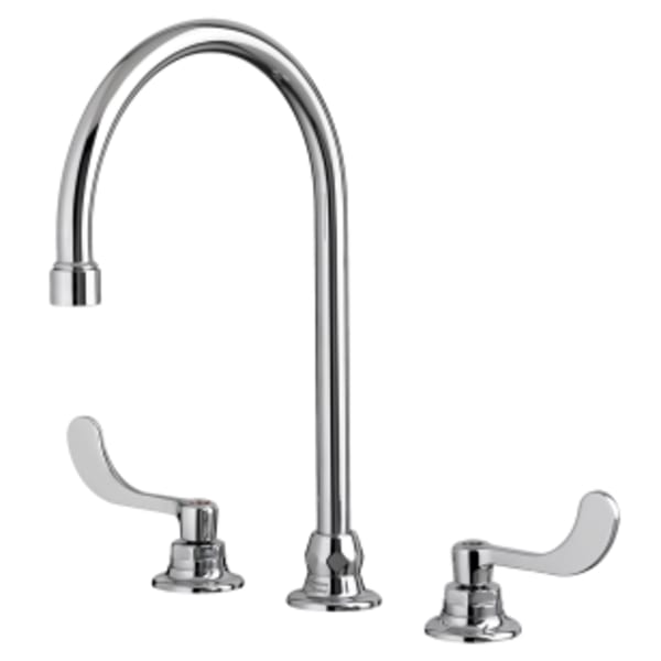 Monterrey® 8-Inch Widespread 8-inch Reach Gooseneck Faucet With Wrist Blade Handles 1.5 gpm/5.7 Lpm Chrome
