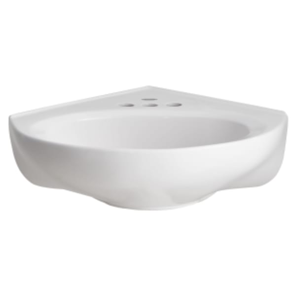Cornice 4-Inch Centerset Pedestal Sink Top White