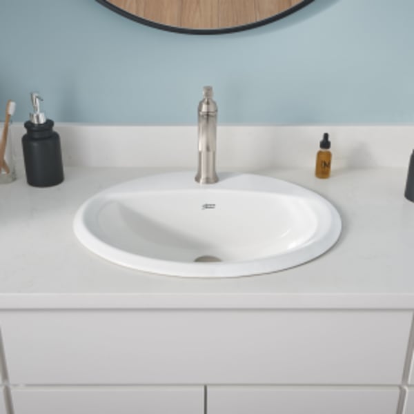 Aqualyn® Drop-In Sink With Center Hole Only White