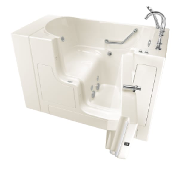 Gelcoat Value Series 52" x 30" Walk-in Tub With Whirlpool System - Right-Hand Drain With Faucet Linen