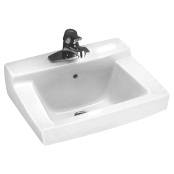 Declyn® Wall-Hung Sink Less Overflow with 4-Inch Centerset, for Concealed Arms White