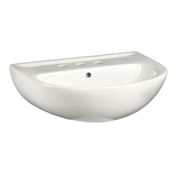 24" Evolution 8" Widespread Pedestal Sink Top in WHITE