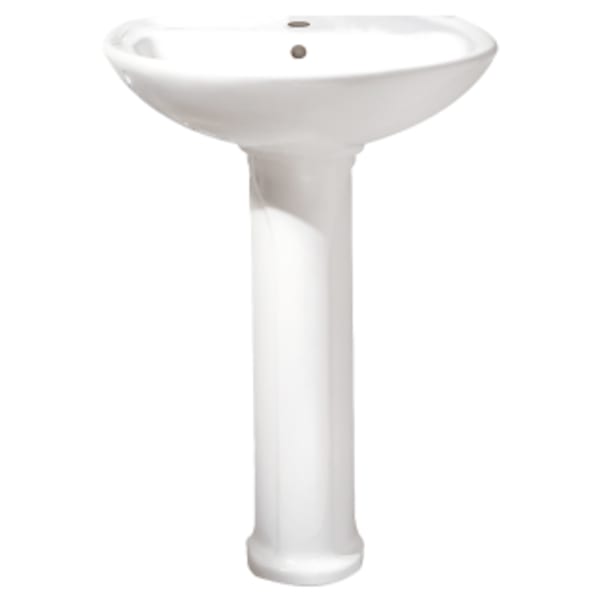 Cadet® Center Hole Only Pedestal Sink Top and Leg Combination White