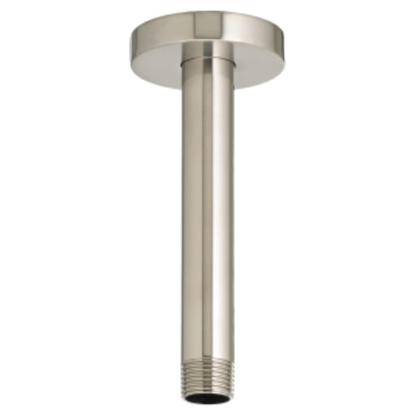 6-Inch Ceiling Mount Rain Showerhead Arm Brushed Nickel