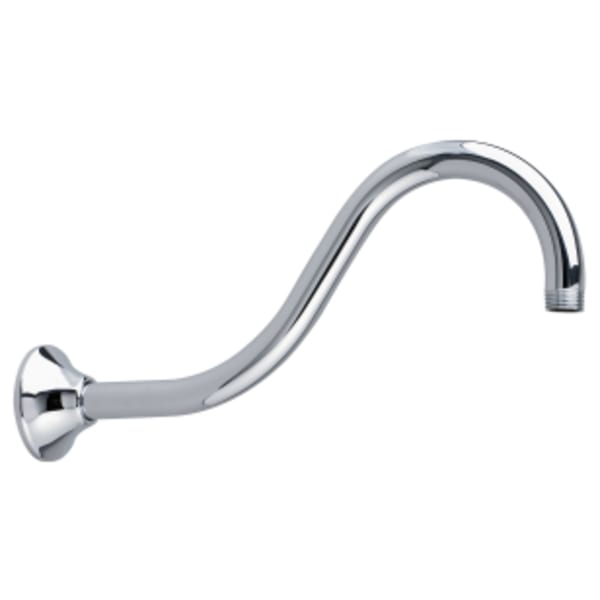 Rain 12-Inch Wall Mount Shepherd's Hook Rain Showerhead Arm Chrome
