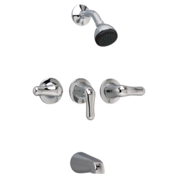 American Standard - COLONY® Polished Chrome, Tub/Shower Trim Sets - 3-Handle, Wall Mount