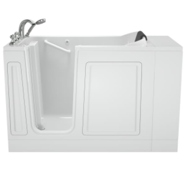 Acrylic Luxury Series 48" x 28" Walk-in Tub With Soaker System - Left-Hand Drain With Faucet White