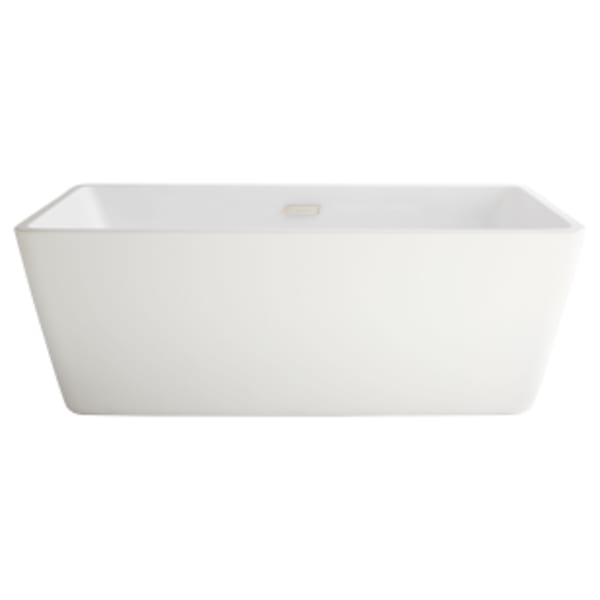 Freestanding Bathtub Overflow Cover and Drain Kit Brushed Nickel