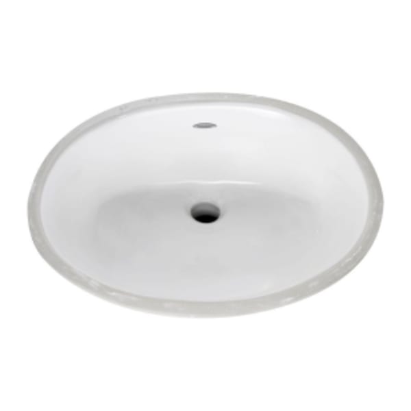 Ovalyn Medium Under Counter Sink With Glazed Underside White