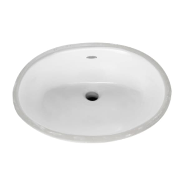 Ovalyn Small Under Counter Sink With Glazed Underside White
