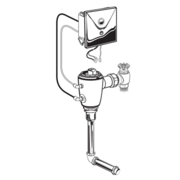 Ultima Selectronic Concealed Urinal Flush Valve, Base Model, Piston-Type, 1.0 gpf/3.8 Lpf