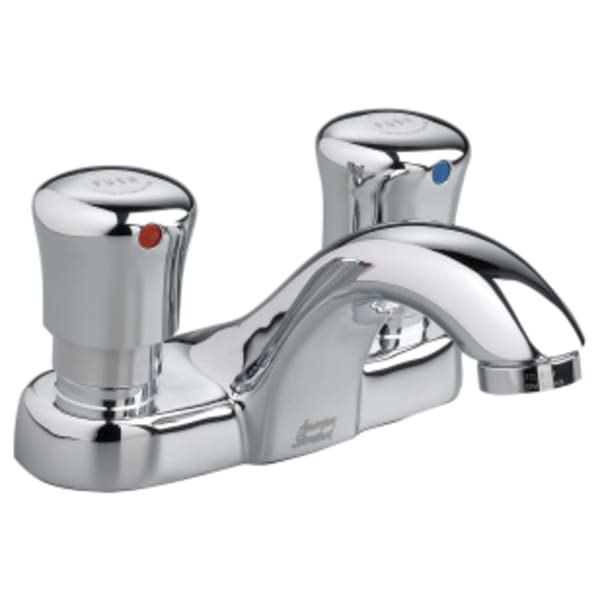 Metering 4-Inch Centerset 2-Handle Faucet 0.5 gpm/1.9 Lpf Chrome