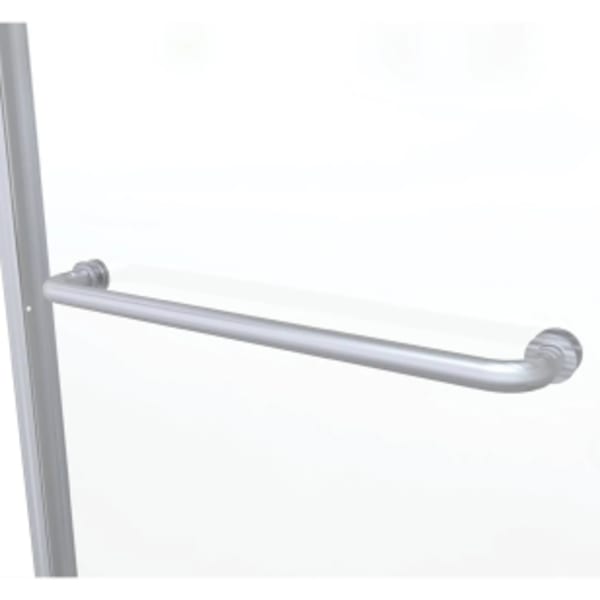 Euro 60 x 57-Inch Height Semi-Frameless Sliding Tub Door with Rain Glass Brushed Nickel