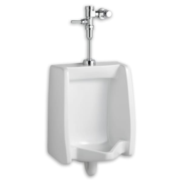 Washbrook® Urinal System with Manual Piston Flush Valve, 0.125 gpf/0.5 Lpf White