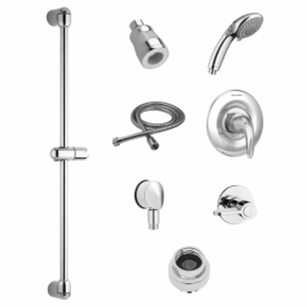 Commercial Shower System Trim Kit 1.5 gpm/5.7 Lpm With 36-Inch Slide Bar, Hand Shower and Showerhead Chrome