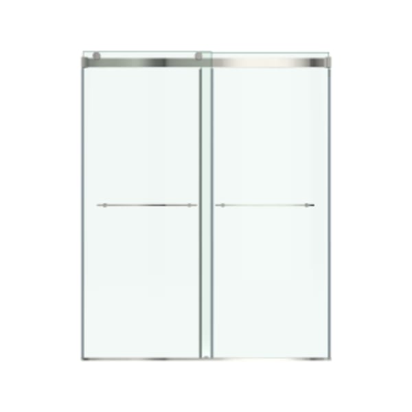 Aspirations 60 x 72-Inch Frameless Sliding Shower Door Brushed Nickel