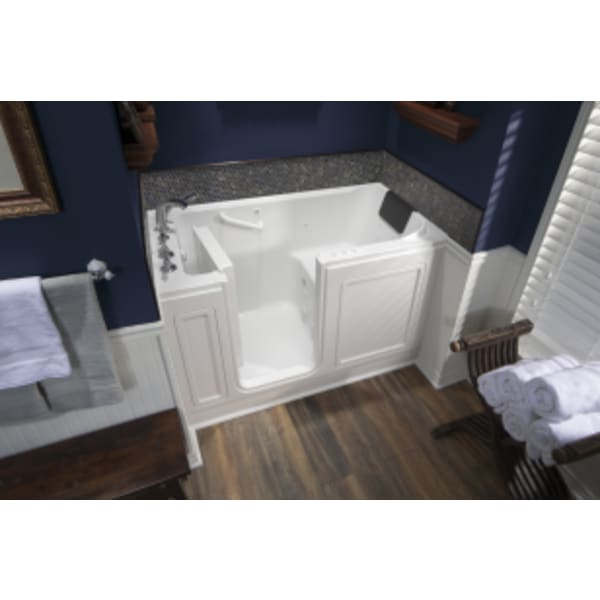 Acrylic Walk-in Tub 60" x 32" Left-Hand Drain DUAL White